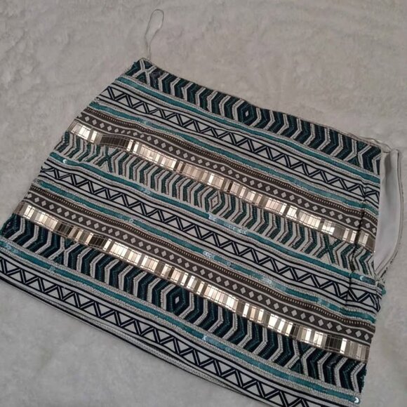ZARA beaded mini skirt, Size small - Picture 4 of 4
